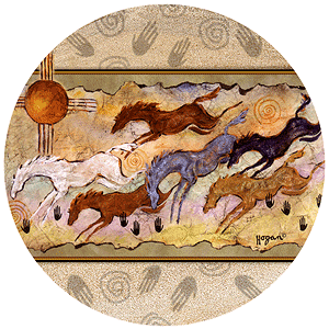 Happy to Be Alive Horse Coasters - Ginny Hogan/Joan Cawley Licensing Ltd. - Equestrain Home Decor.
