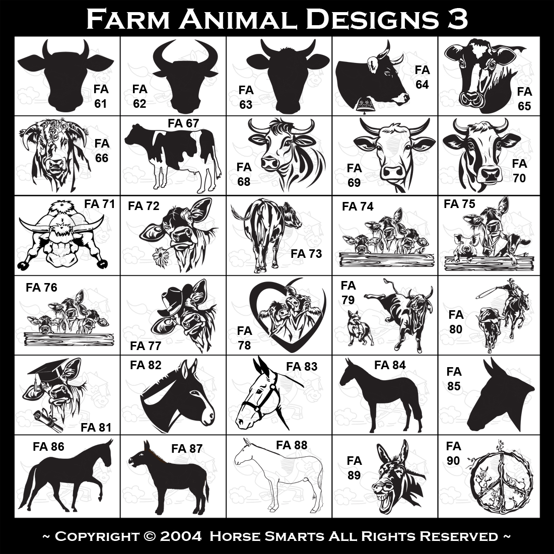 Farm Animal, Lop-Holland, Longhorn, Highland Cow Head, Hereford Cow