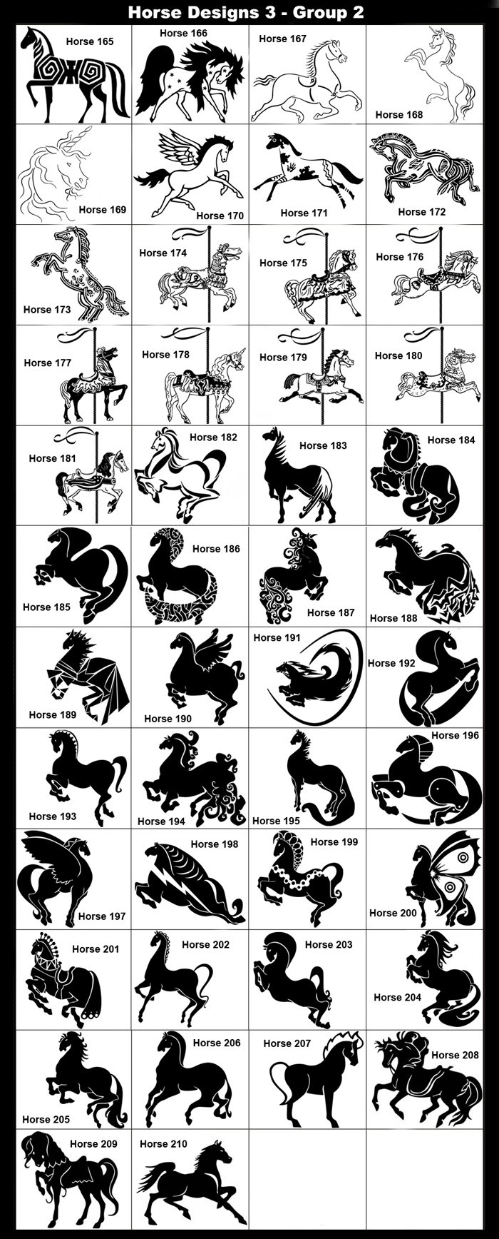 Decorative Horses, Whimsical Horses, Indian Horses, Spiritual Horses, Carousal Horses, Unicorn, Flying Horse, Rearing Horse