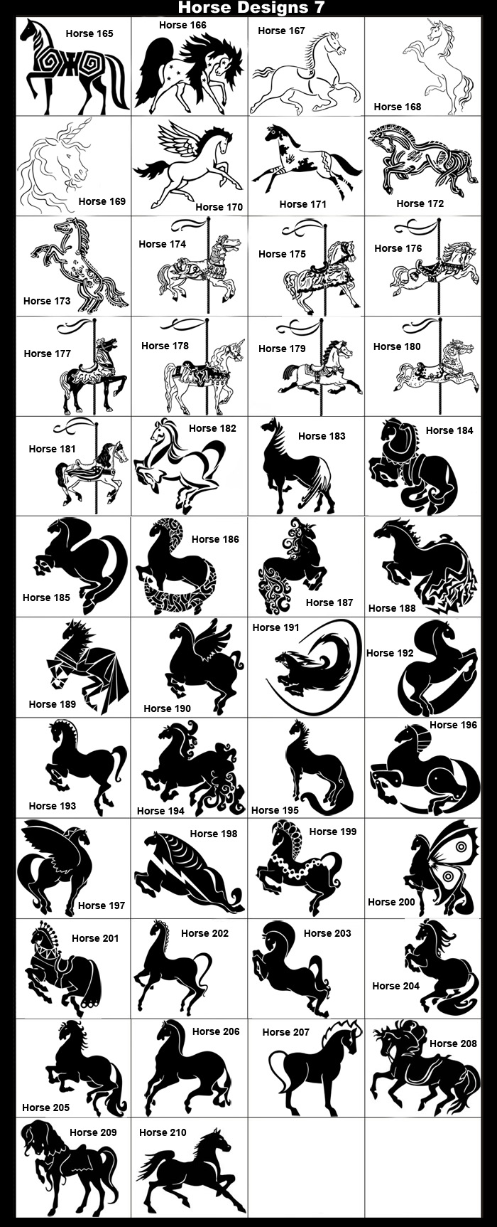 Decorative Horses, Whimsical Horses, Indian Horses, Spiritual Horses, Carousal Horses, Unicorn, Flying Horse, Rearing Horse