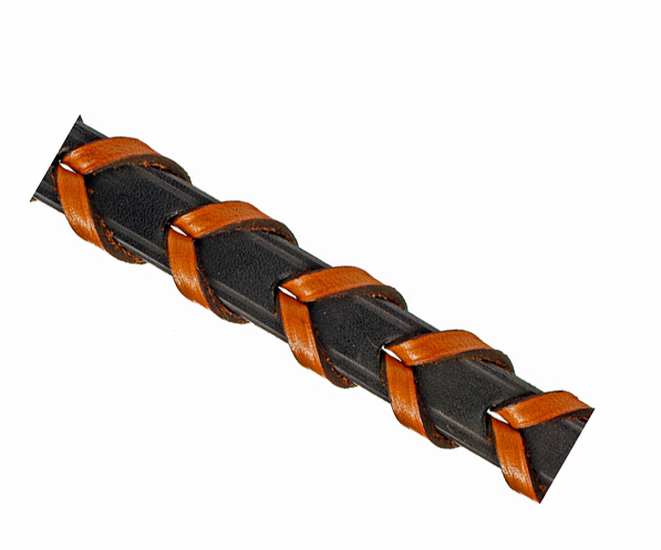 Black and Tan Edgewood Laced Leather Dog Collar