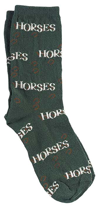 Horse Head/Horse Shoe - Sock - Equestrian Apparel Horse Socks.
