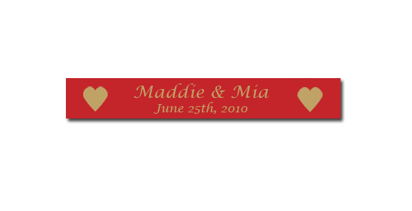 Personalized Plastic Engraved Plate - Heart Design