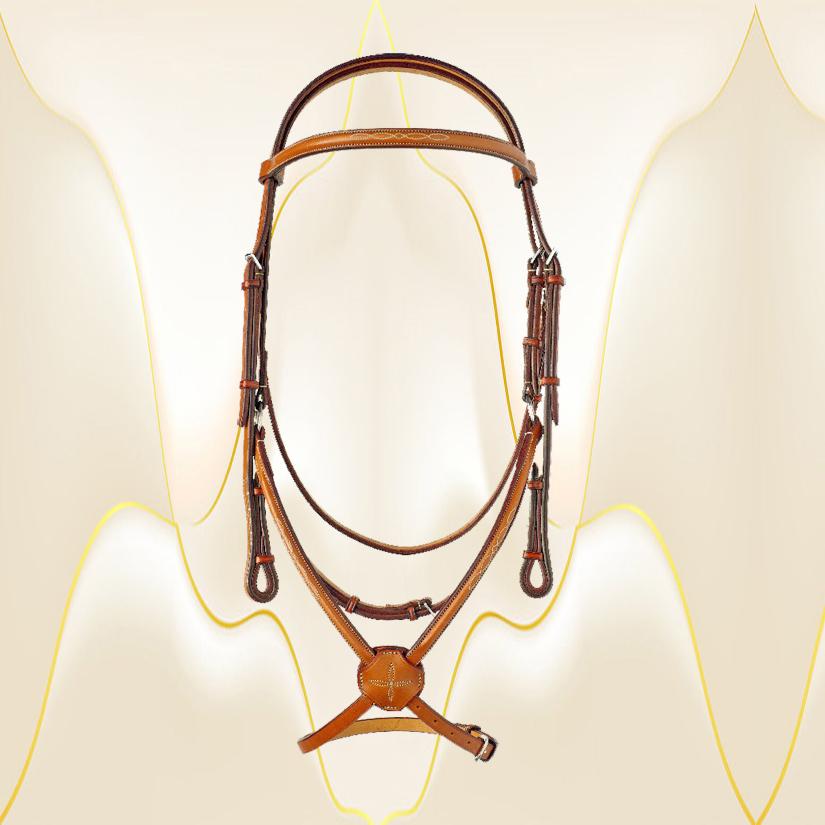 1/2" Fancy Stitched Raised Edgewood Bridle 5/8" with a Fancy Stitched Figure 8 Noseband
