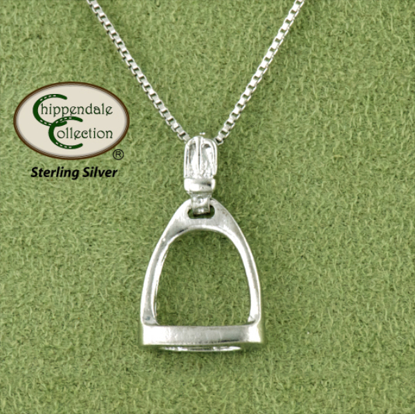Medium Fillis Stirrup Necklace - English Equestrian Jewelry
