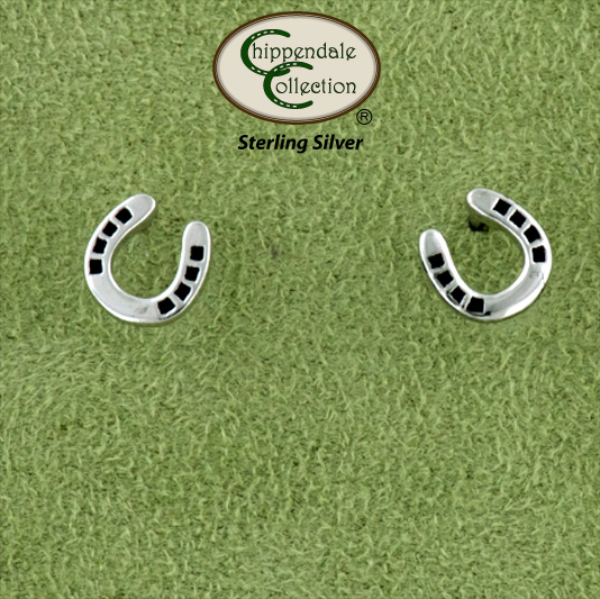 Tiny Horseshoe Earrings Sterling Silver Equestrian Jewelry Horse