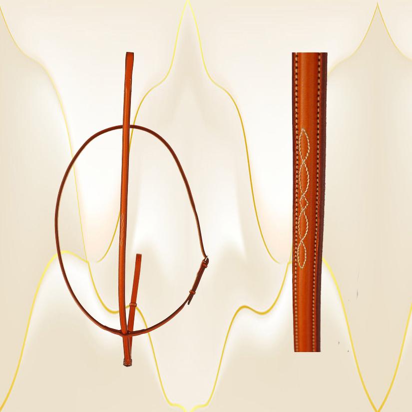 Fancy-Stitched raised standing martingale from Edgewood leather. Comes in Pony, Cob, Horse or Oversize.