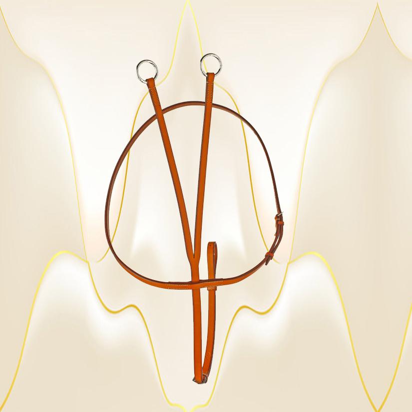 Flat running martingale from Edgewood leather. Size Cob - In-Stock