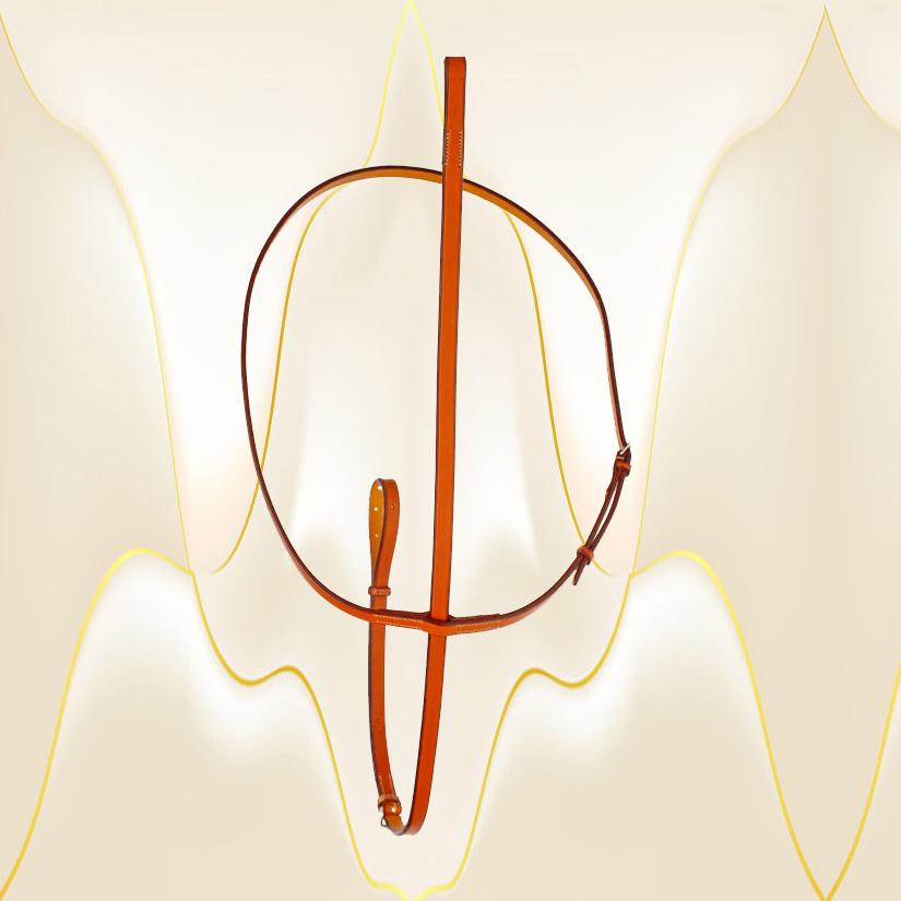 Flat standing martingale from Edgewood leather. Comes in Pony, Cob, Horse or Oversize.