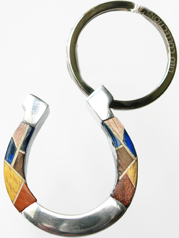 Lucky horseshoe decorative key ring.