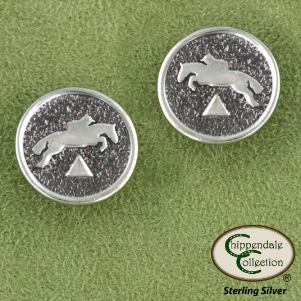 Jumper Medallion Earrings - Equestrian English Jewelry