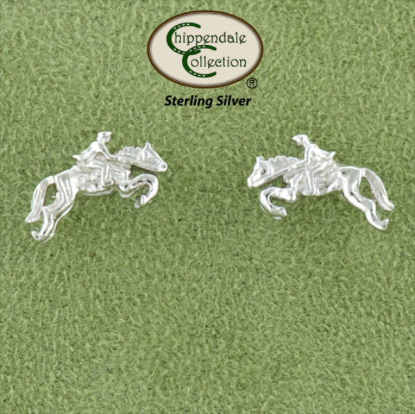 Jumper And Rider Earrings - Horse Jewelry