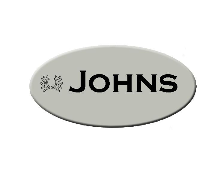Engraved plastic oval with horse breed logo and text tack trunk nameplate for your tack trunk, mounting block, stall door and more.
