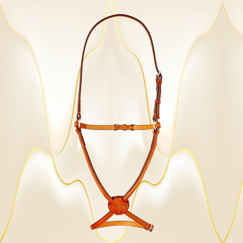 Edgewood Leather fancy stitched raised figure 8 noseband / caveson. Noseband comes in Pony, Cob, Horse and Oversize.