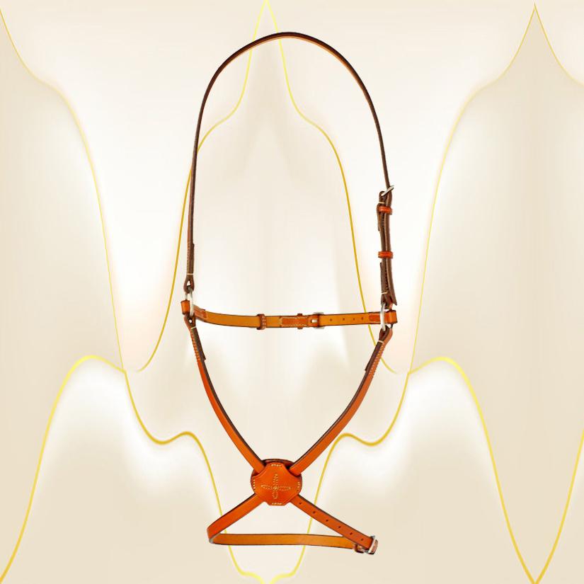 Edgewood Leather fancy stitched flat figure 8 noseband / caveson. Noseband comes in Pony, Cob, Horse and Oversize.