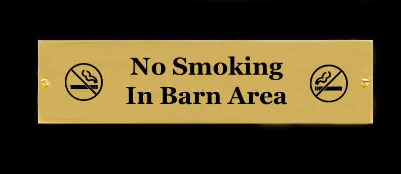 No Smoking Brass Sign
