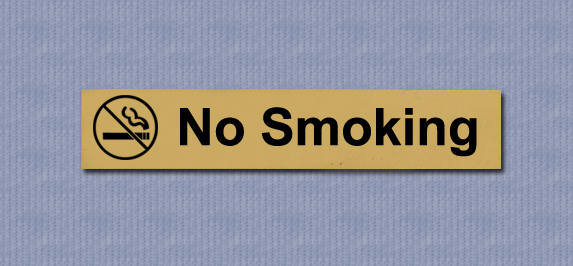 No Smoking Plastic Sign