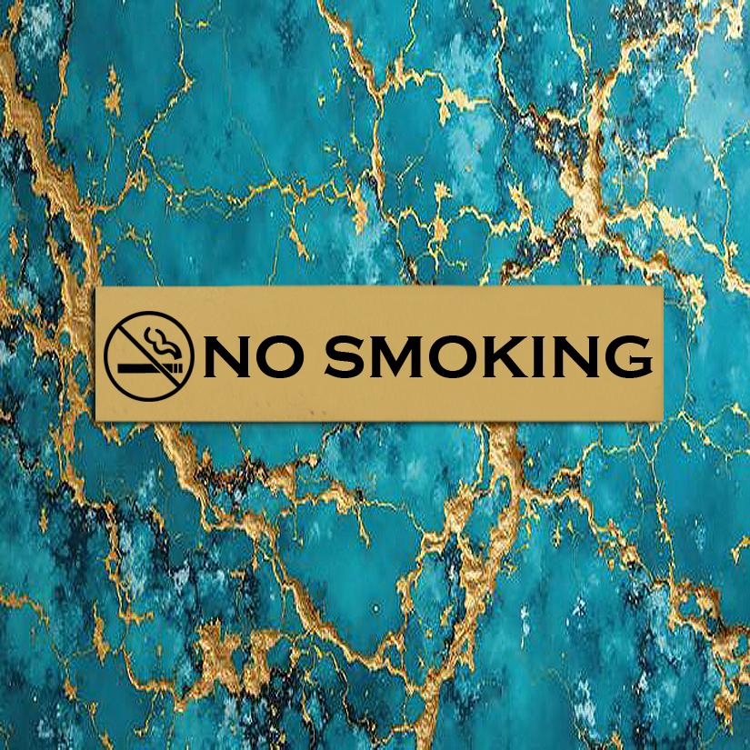 Plastic no smoking sign come in many plastic colors.