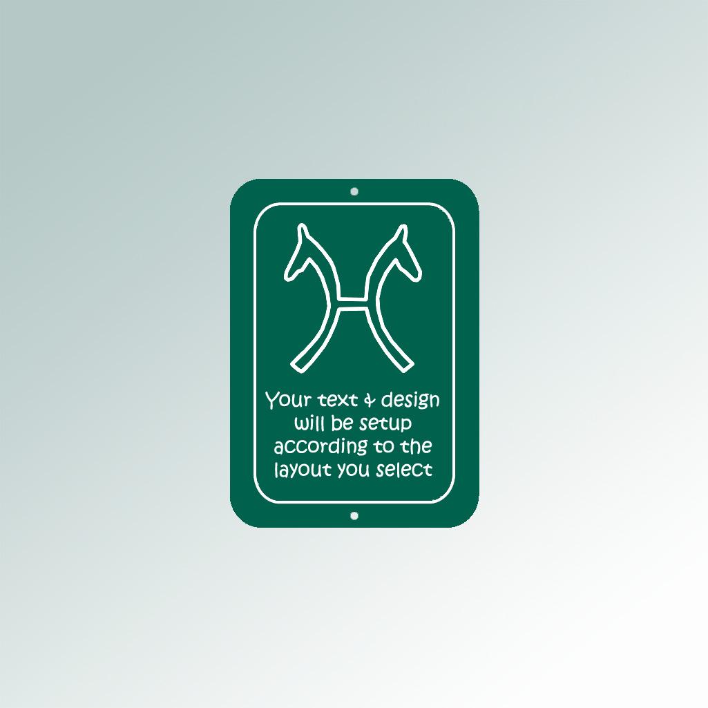 Plastic Rectangle Horse Breed Sign