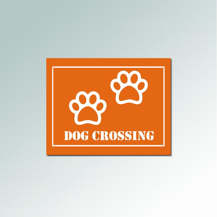 Custom engraved plastic dog paw sign with personalized text and dog paw design of your choice. 25+ dog paw designs to choose from.