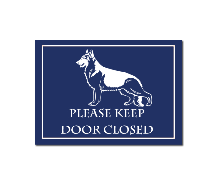 Custom engraved plastic sign with personalized text and dog design of your choice. Dog Sign