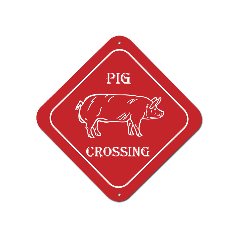 Custom engraved diamond sign with size, text and farm animal design of your choice. Farm Animal Sign
