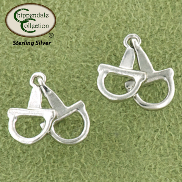Tiny D English Bit Earrings - Horse Jewelry
