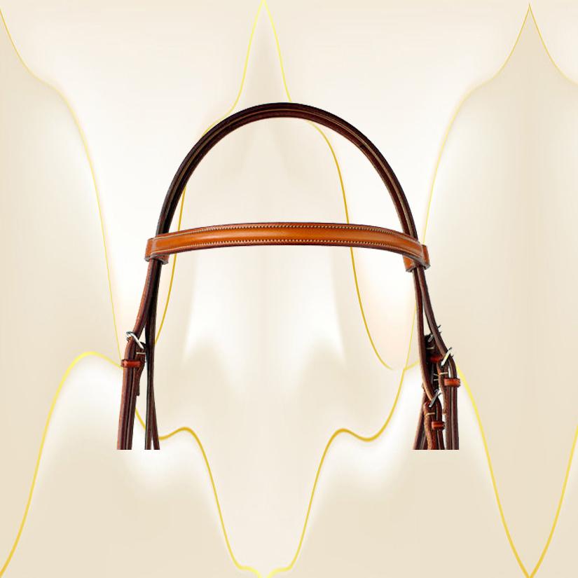 Edgewood leather plain raised browband 1/2". The plain raised browband comes pony, cob or horse size.