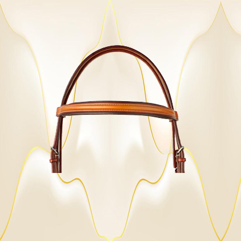 Edgewood leather plain raised padded browband 1/2". The plain raised padded browband comes pony, cob or horse size.