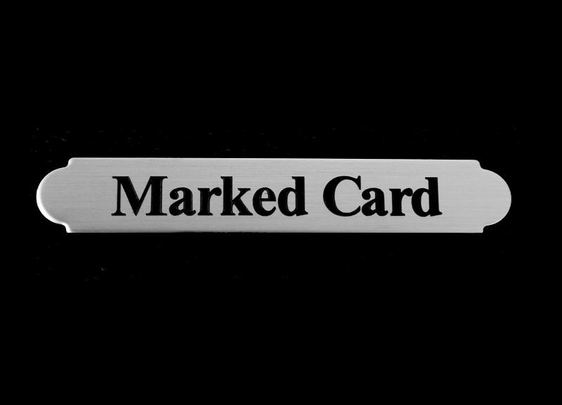 Silver engraved adhesive back nameplate.