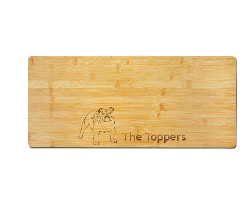 Personalized charcuterie board with your choice of dog design 2 and engraved text. Dog Charcuterie Board