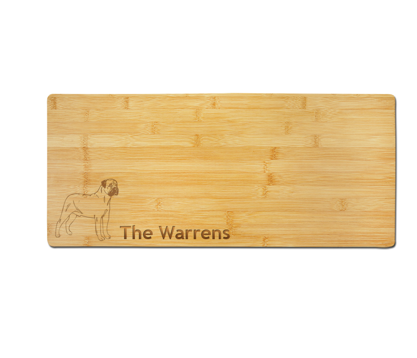 Personalized charcuterie board with your choice of dog design 4 and engraved text. Dog Charcuterie Board