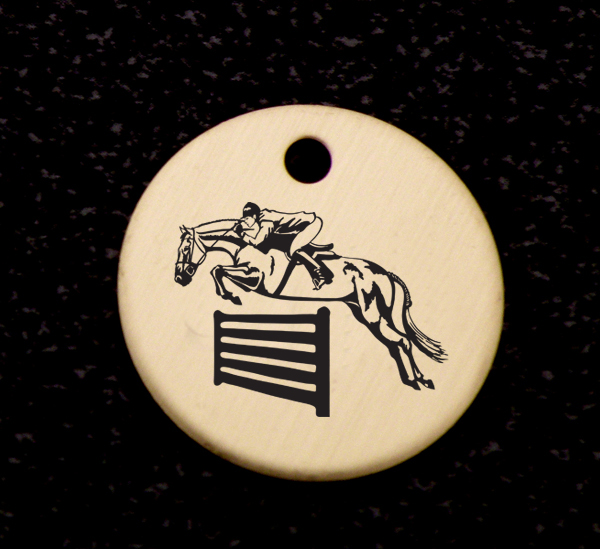 Brass or silver horse bridle charm with engraved horse design 2 of your choice. Horse Bling