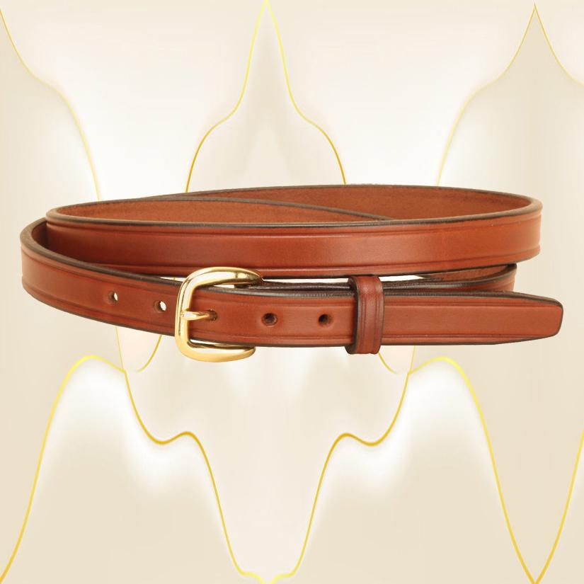 Classic leather belt with your choice of a brass or nickel silver buckle.