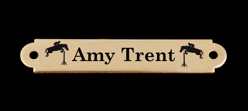 Horse design engraved brass or silver nameplate good for picture frames, pet memorials and much more. Horse Nameplate