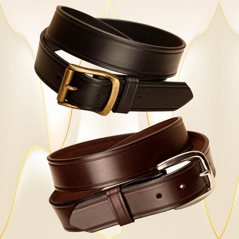Heavy weight English bridle leather belt with your choice of buckle.
