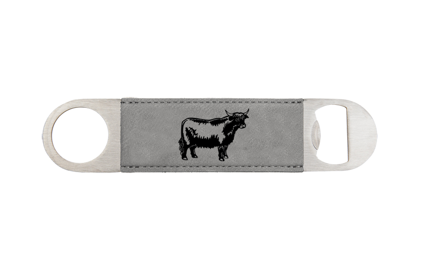 Engraved bottle opener with the farm animal design and personalized text of your choice. Farm Animal Bottle Opener