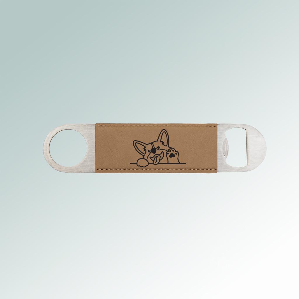 Personalized corgi  bottle opener with a corgi design and engraved text of your choice. 100+ corgi designs to choose from.