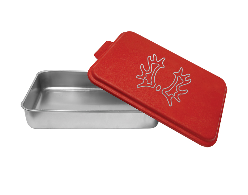 Personalized aluminum cake pan with engraved horse breed logo and custom text. Horse Breed Logo Cake Pan