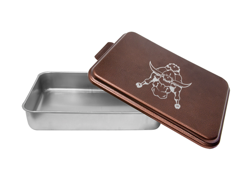.Personalized aluminum cake pan with engraved farm animal design and custom text. Farm Animal Cake Pan