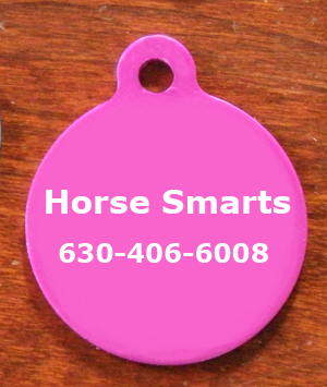 Custom Laser Engraved Smiley Face Circle Dog Tag - Colored
