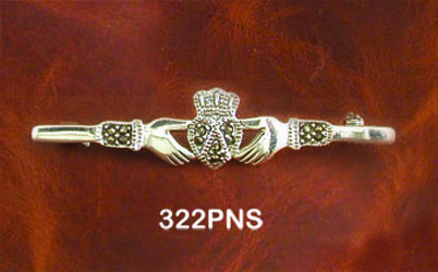Celtic sterling silver horse inspired pin. Equestrian jewelry pin that features a Celtic bar design.