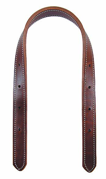 Leather Halter Crown - 3/4" Made by Walsh -  White Thread Chestnut.