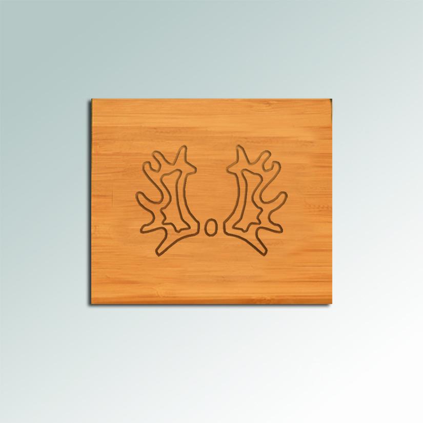 Custom engraved bamboo horse breed coaster set with your choice of horse breed logo and personalized text. 25+ horse breed logos to choose from.