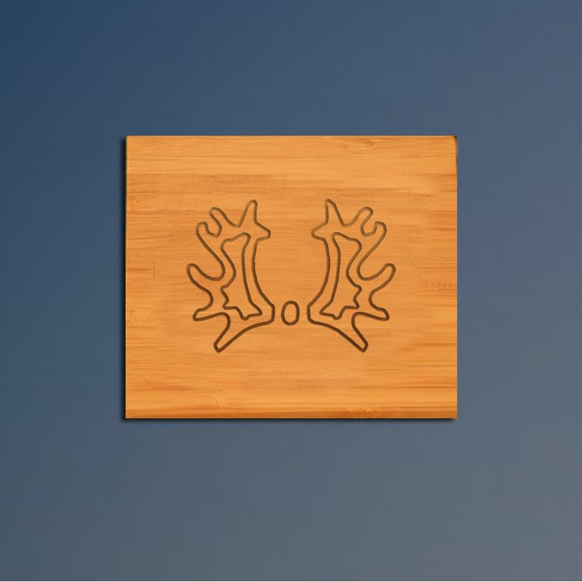 Custom engraved bamboo horse breed coaster set with your choice of horse breed logo and personalized text. 25+ horse breed logos to choose from.