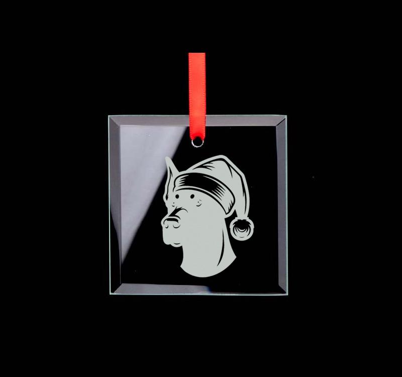 Custom engraved square glass doberman ornament with your choice of doberman design and personalized text. 25+ Doberman designs to choose from.
