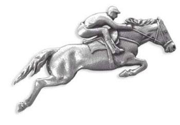 Jumping Horse Magnet - Pewter