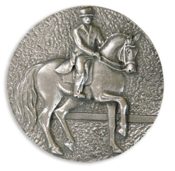 Dressage Horse Magnet - Pewter