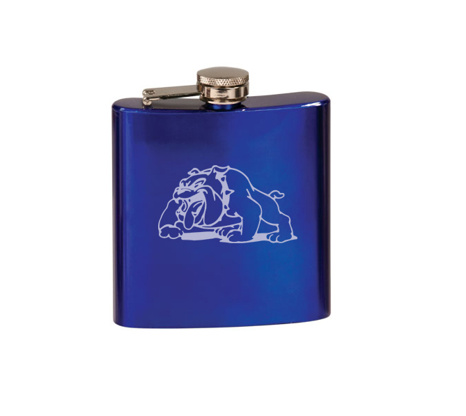 Bulldog Design Stainless Steel Flask
