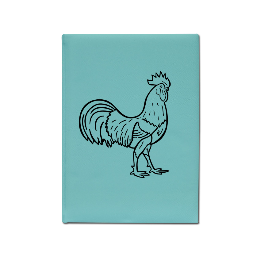Personalized sketchbook with your choice of farm animal design and custom engraved text. Farm Animal Sketchpad